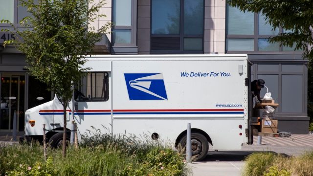 US mail delivery truck