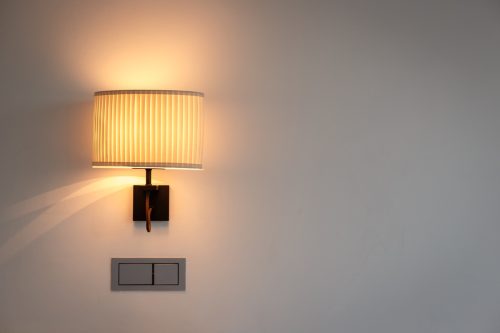 Wall lamp in bedroom