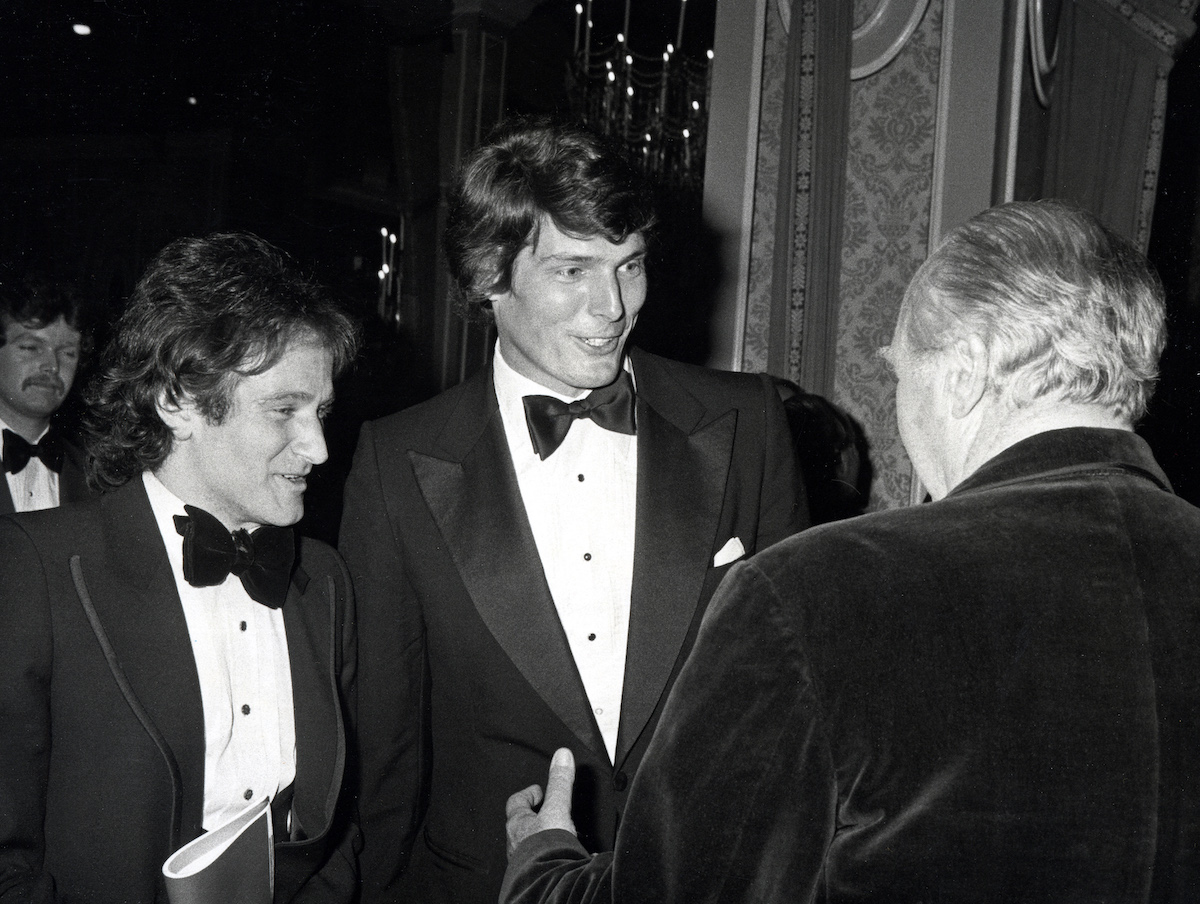 Robin Williams and Christopher Reeve at AFI Salute to Alfred Hitchcock in 1979