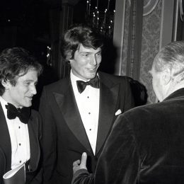 Robin Williams and Christopher Reeve at AFI Salute to Alfred Hitchcock in 1979