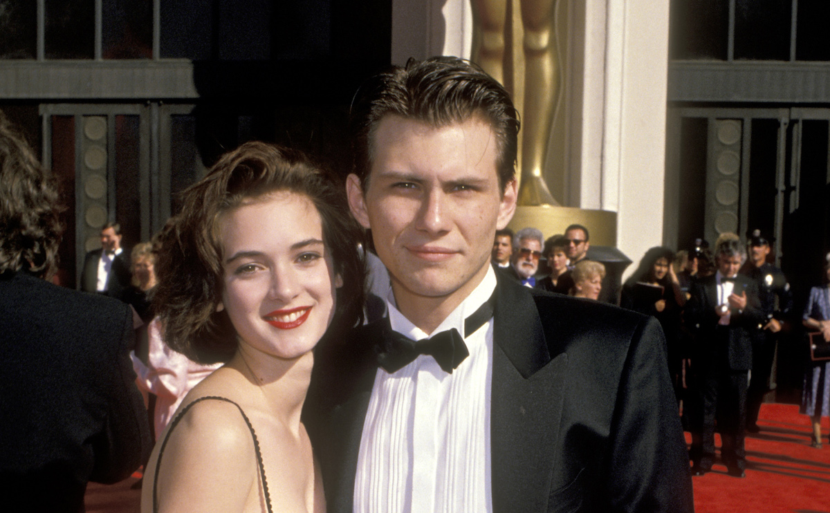 Winona Ryder and Christian Slater at the 1989 Oscars