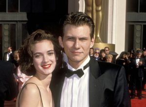 Winona Ryder and Christian Slater at the 1989 Oscars