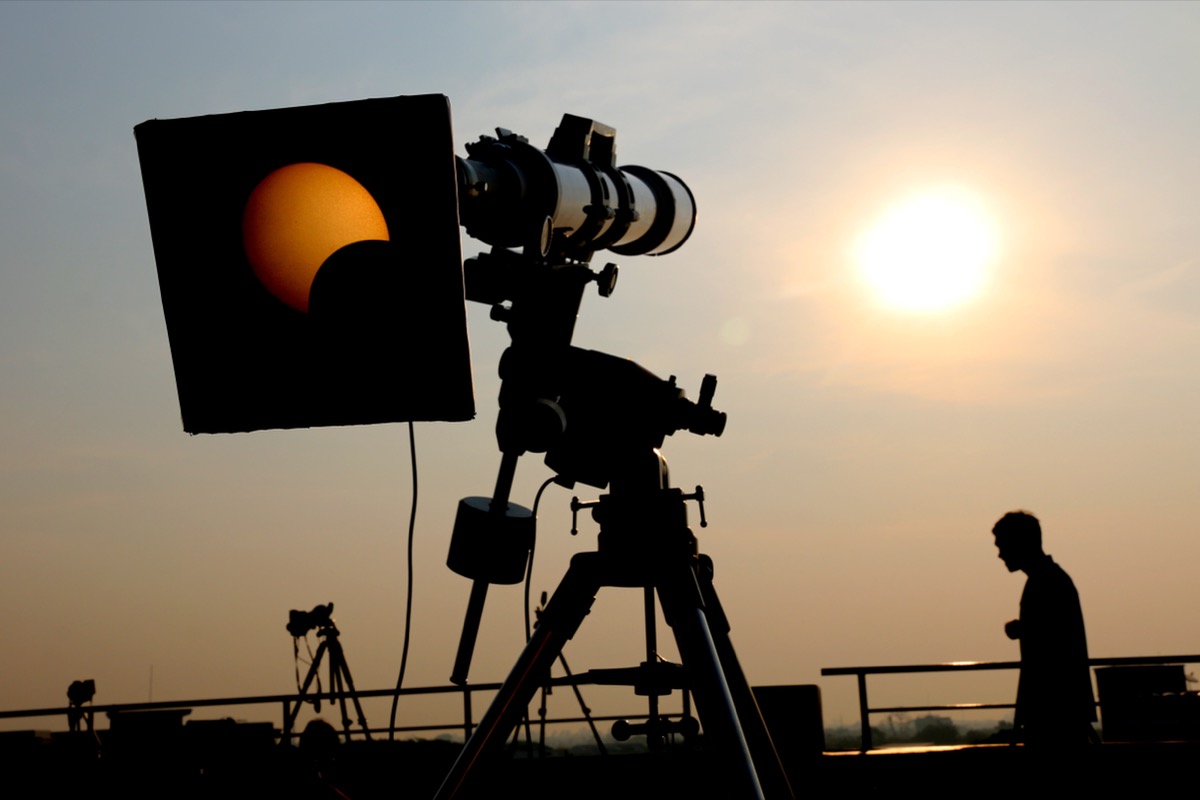 Camera view solar eclipse