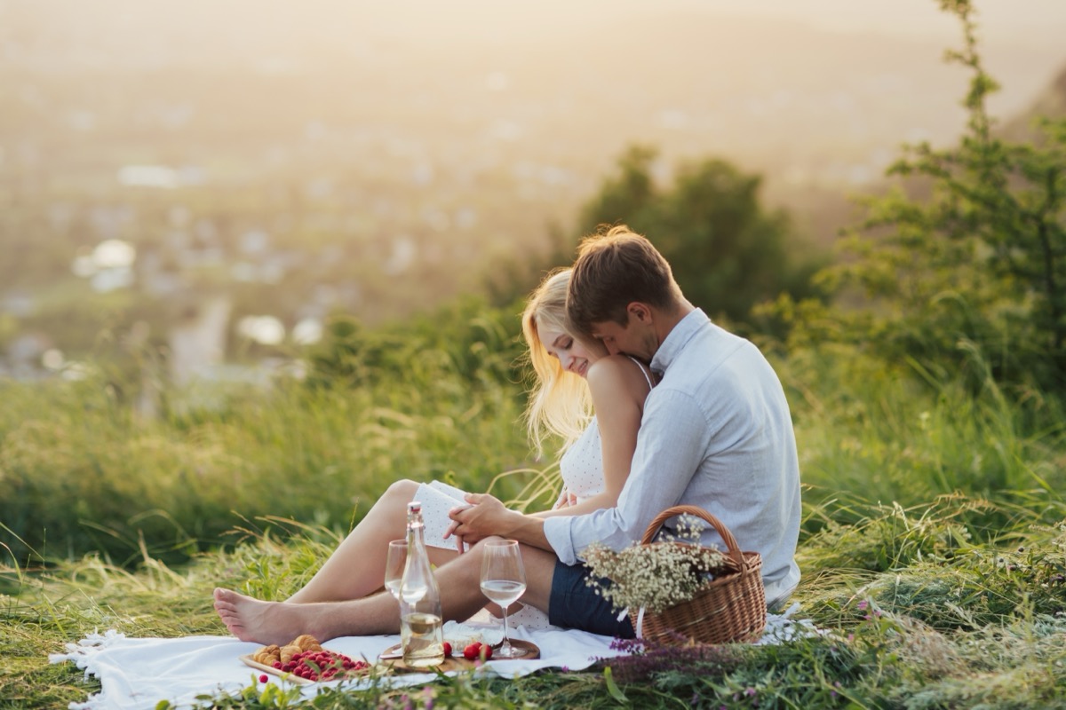 Couple Enjoying a Romantic Picnic