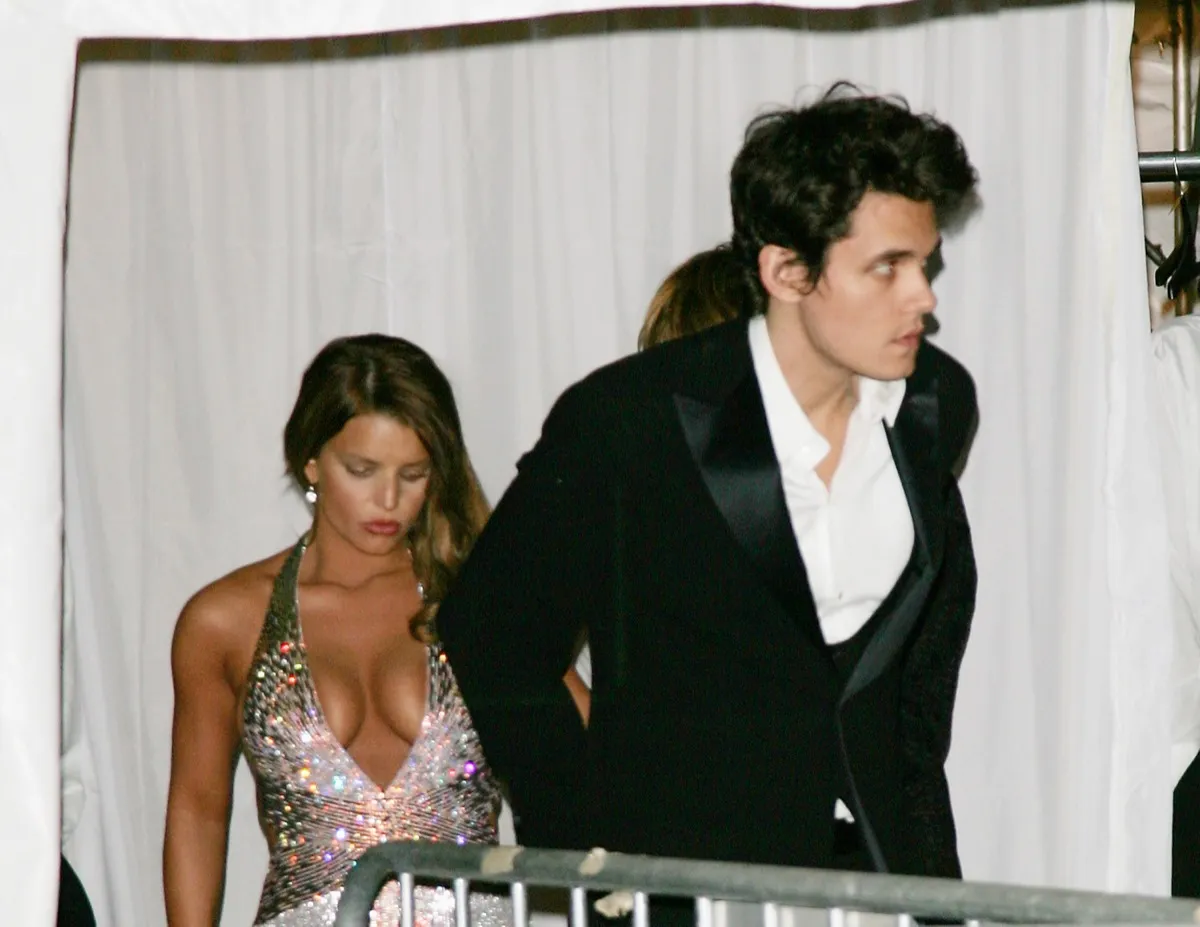 Jessica Simpson and John Mayer leaving the Met Gala in 2007