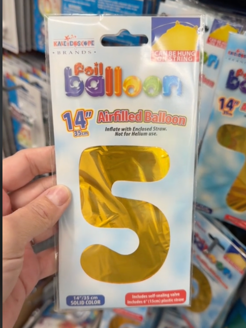 Number Balloons Dollar Tree