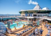 Pool deck on the Serenade of the Seas cruise ship