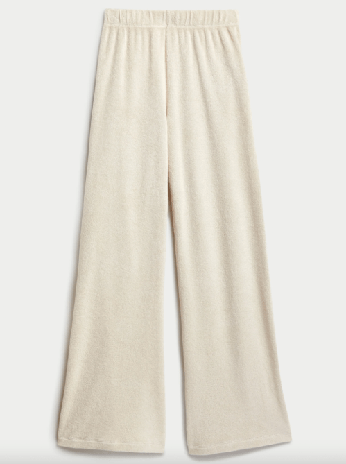 off-white wide-leg pants on white background