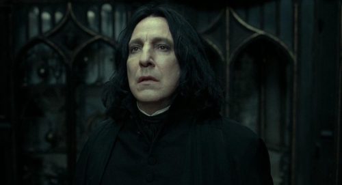 alan rickman as severus snape in harry potter and the deathly hallows