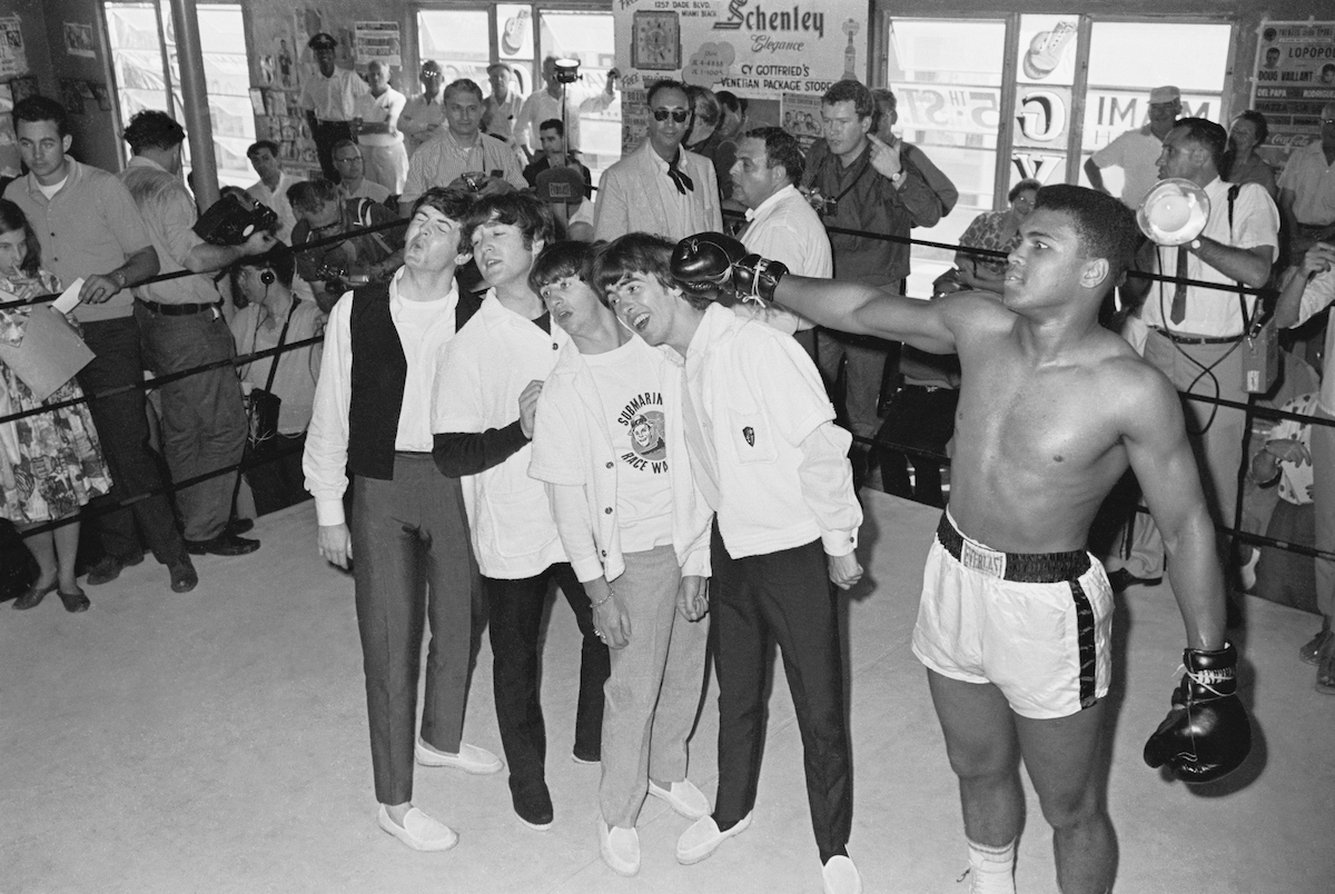 The Beatles and Muhammad Ali on Feb. 18, 1964