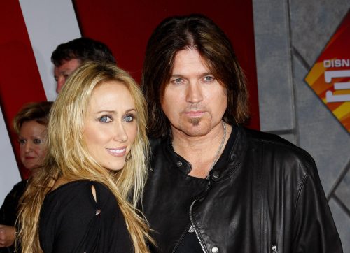 Tish Cyrus and Billy Ray Cyrus at the premiere of "Bolt" in 2008