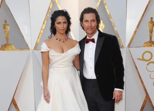 Camila Alves and Matthew McConaughey at the 2018 Oscars