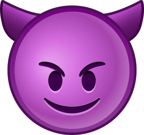 Evil devil emoji. 
