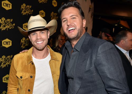 Dustin Lynch and Luke Bryan at the 2018 CMT Music Awards