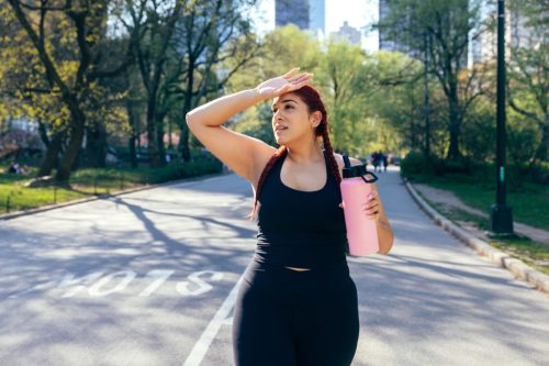 Woman jogging in Central Park