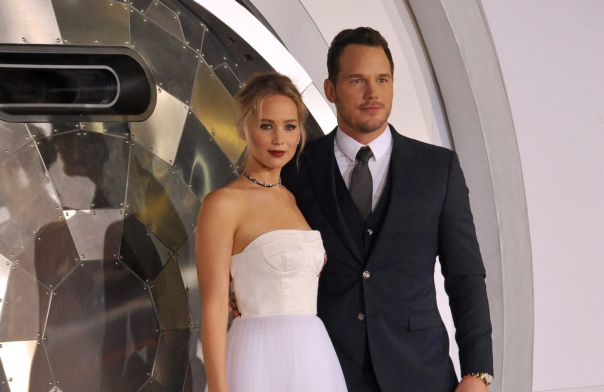 Jennifer Lawrence and Chris Pratt at the premiere of Passengers in 2016