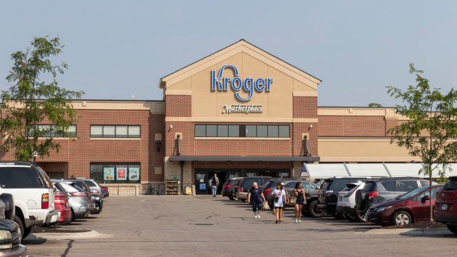 Cincinnati - Circa July 2021: Kroger Supermarket. Kroger is the fourth largest American-owned private employer in the United States.