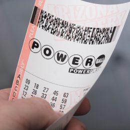 holding a powerball ticket