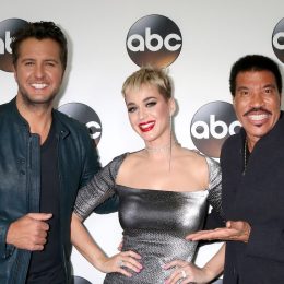 "American Idol" judges Luke Bryan, Katy Perry, and Lionel Richie at ABC TCA Winter 2018 party