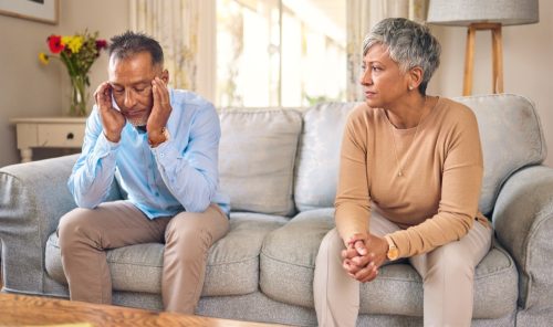 older couple fighting in toxic relationship