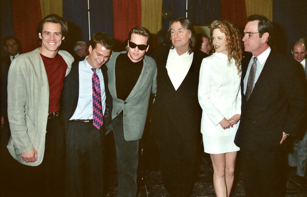 Jim Carrey, Chris O'Donnell, Val Kilmer, Joel Schumacher, Nicole Kidman and Tommy Lee Jones in 1995