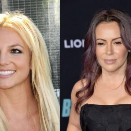 Britney Spears in 2009 and Alyssa Milano in 2019