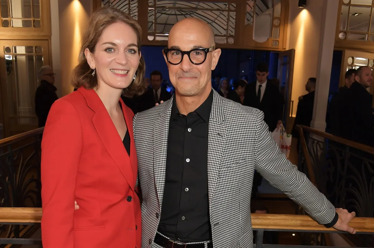 Felicity Blunt and Stanley Tucci in 2020