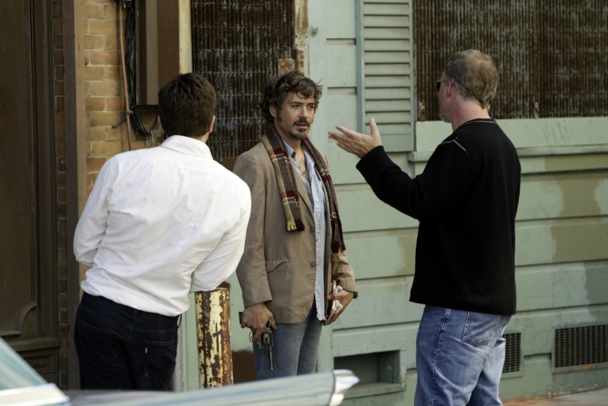 Robert Downey Jr. and David Fincher filming Zodiac