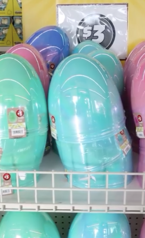 video still from creator of Dollar Tree's new giant eggs