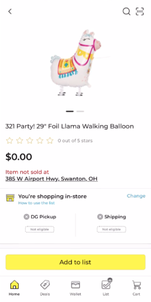TikTok screenshot showing penny item on Dollar General app
