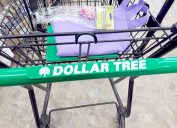 Close-Up of a Dollar Tree Shopping Cart