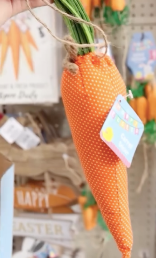 video still from creator of Dollar Tree's new fabric carrots