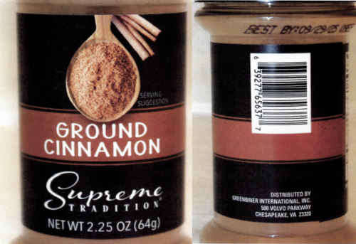 ground cinnamon sold at dollar tree
