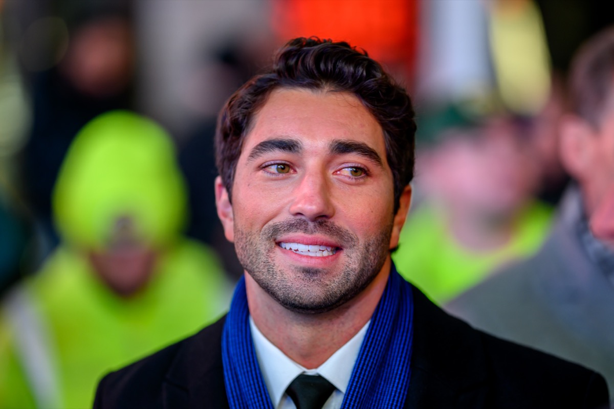 joey graziadei at the times square new year's celebration