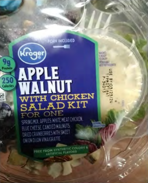 Kroger apple walnut chicken salad packaging