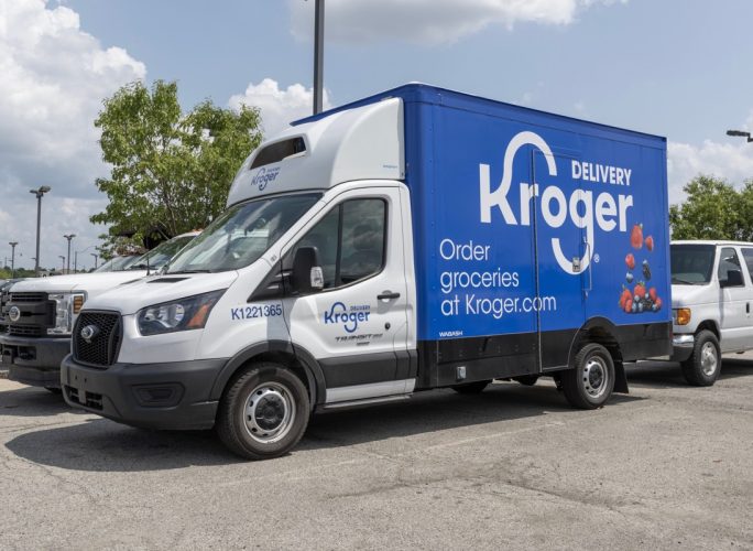 Kroger Delivery van. Kroger is one of the largest grocery store chains in the United States.