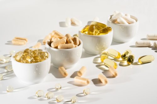 cups of different supplements