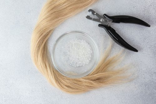 keratin glue beads and hair extensions