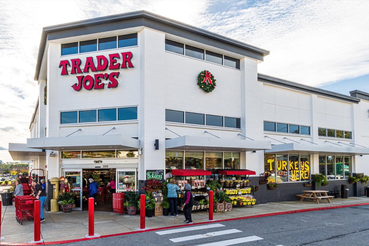 the outside of a Trader Joe's store