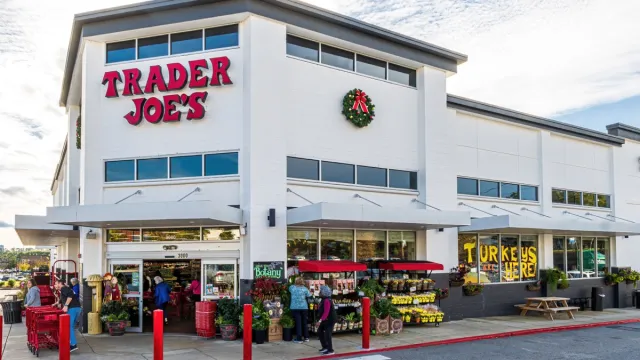 the outside of a Trader Joe's store