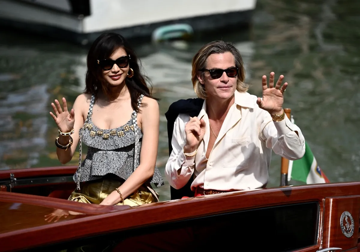 Gemma Chan and Chris Pine at the Venice Film Festival