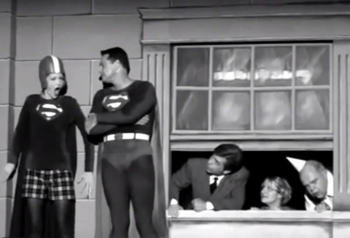 Still from the I Love Lucy episode "Lucy and Superman"