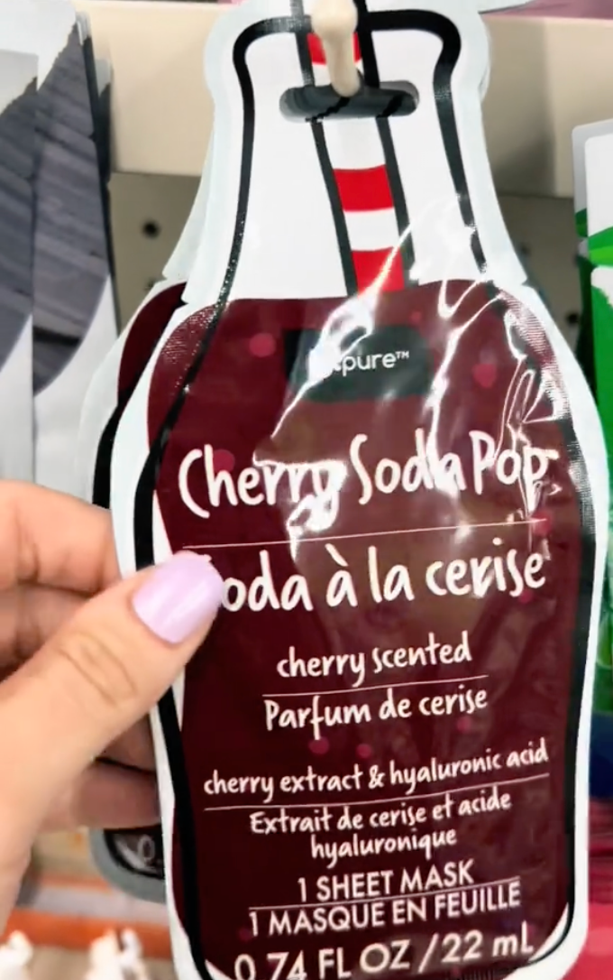 cherry soda pop face mask