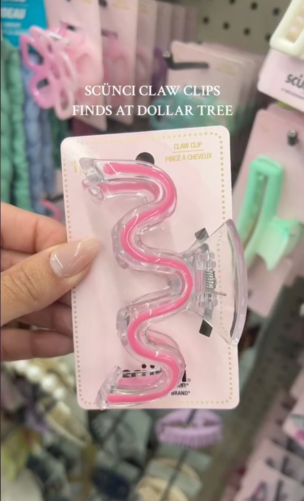 hair claw clip dollar tree squiggle