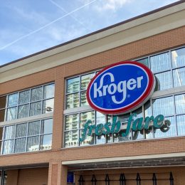 The exterior of the Buckhead Kroger grocery store in Atlanta, Georgia.