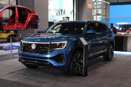 All New 2023 Volkswagen Taos on display at the New York Auto Show.