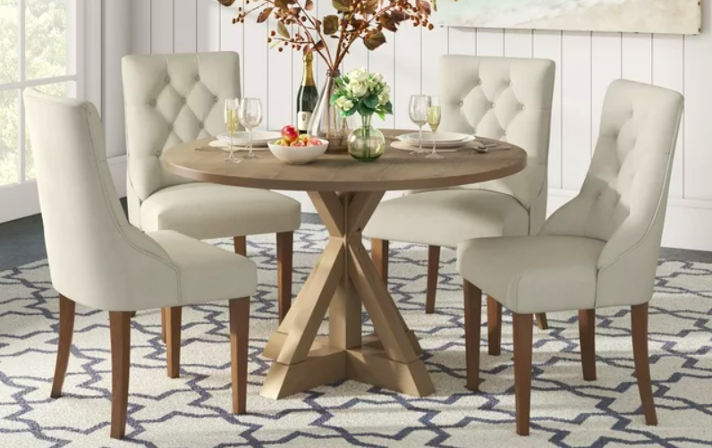 A round table is one of the big Pottery Barn dupes at Walmart