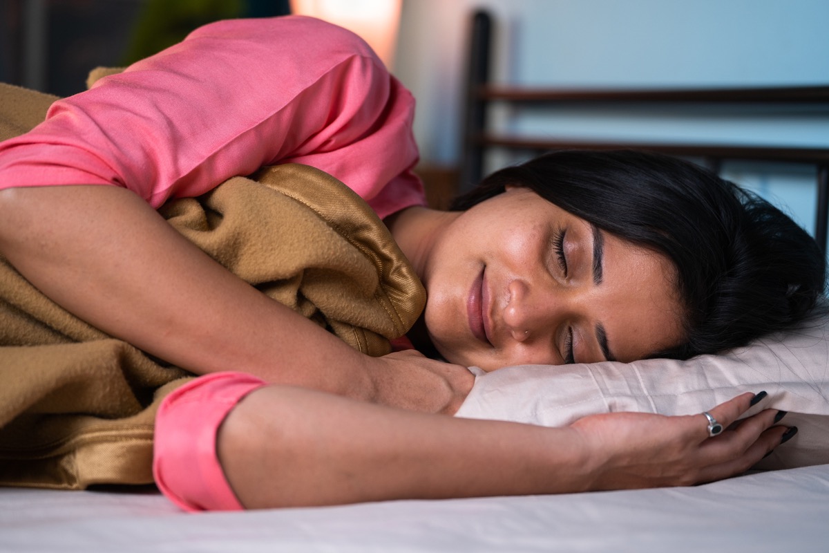 woman sleeping soundly