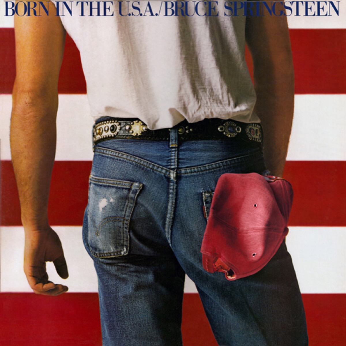 "Born in the U.S.A." by Bruce Springsteen album cover