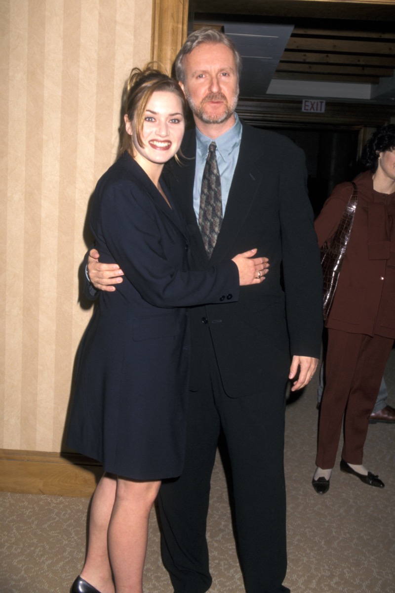 Kate Winslet and James Cameron in 1998